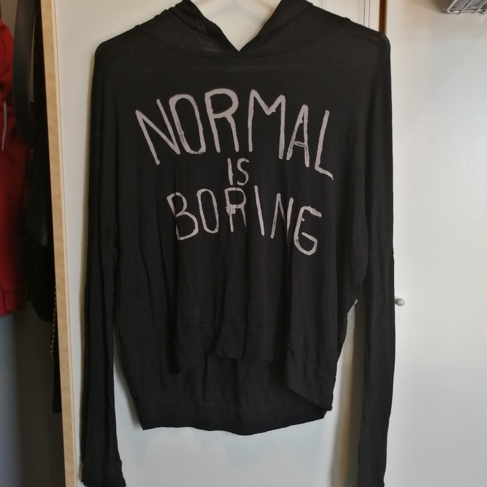 Normal is boring soft hoodie